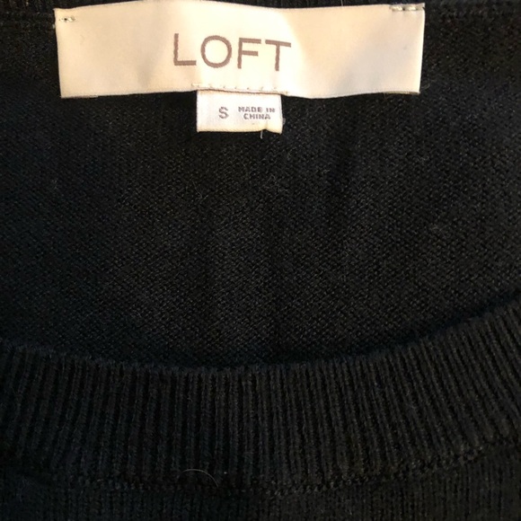 LOFT Black Sweater Dress with cuff details Size Small - Picture 5 of 5